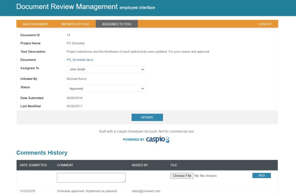 Document Review Management done right here by ZoneWD